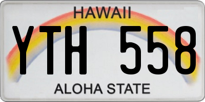 HI license plate YTH558