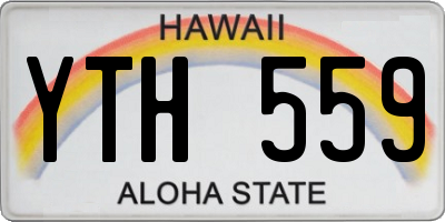 HI license plate YTH559