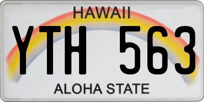 HI license plate YTH563
