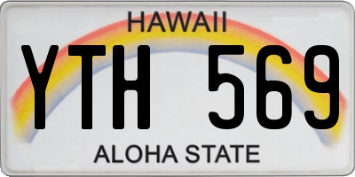 HI license plate YTH569