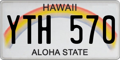 HI license plate YTH570