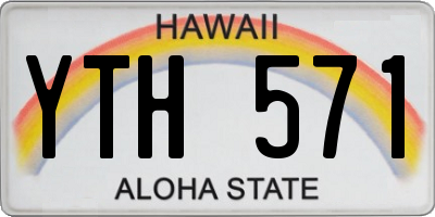 HI license plate YTH571