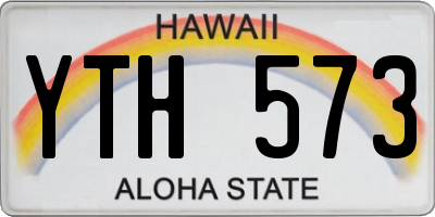 HI license plate YTH573