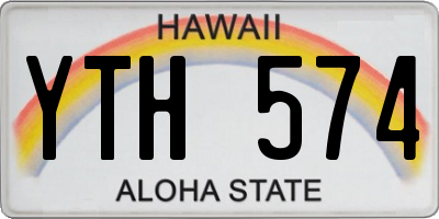 HI license plate YTH574