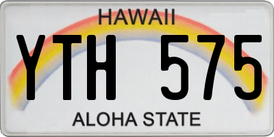 HI license plate YTH575