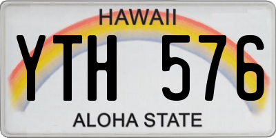 HI license plate YTH576
