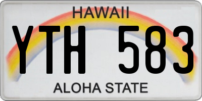 HI license plate YTH583