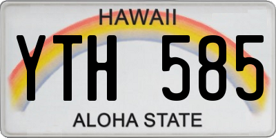 HI license plate YTH585
