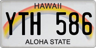 HI license plate YTH586