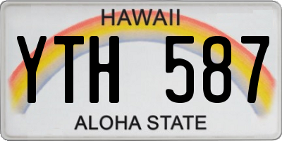 HI license plate YTH587