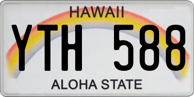 HI license plate YTH588