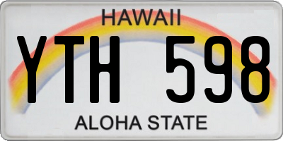 HI license plate YTH598