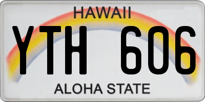 HI license plate YTH606