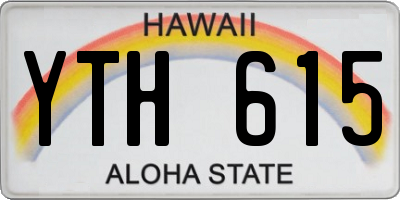 HI license plate YTH615