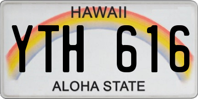 HI license plate YTH616