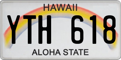 HI license plate YTH618