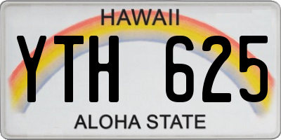 HI license plate YTH625