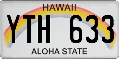 HI license plate YTH633