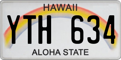 HI license plate YTH634