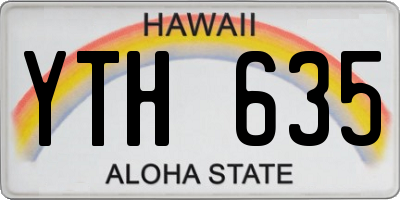 HI license plate YTH635