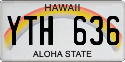 HI license plate YTH636