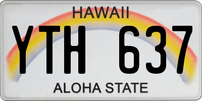 HI license plate YTH637