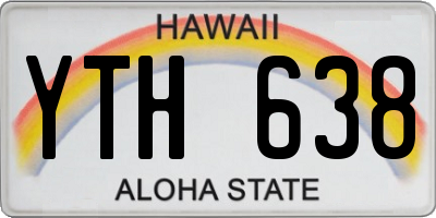 HI license plate YTH638