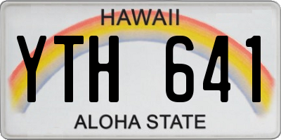 HI license plate YTH641