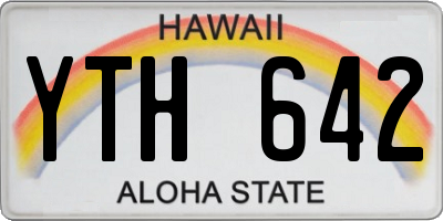 HI license plate YTH642