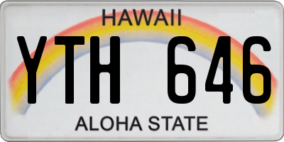 HI license plate YTH646
