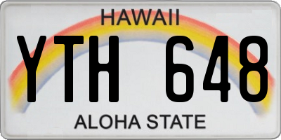HI license plate YTH648