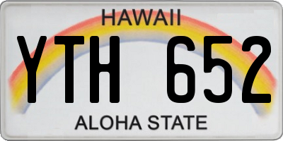 HI license plate YTH652