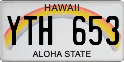 HI license plate YTH653