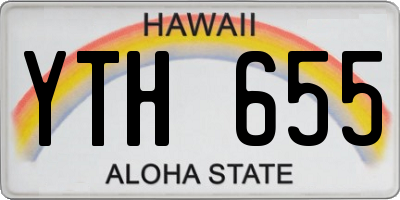HI license plate YTH655