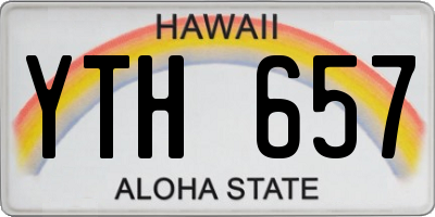 HI license plate YTH657