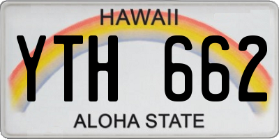 HI license plate YTH662