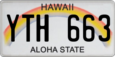 HI license plate YTH663