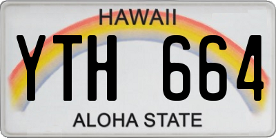 HI license plate YTH664