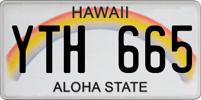 HI license plate YTH665