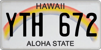 HI license plate YTH672