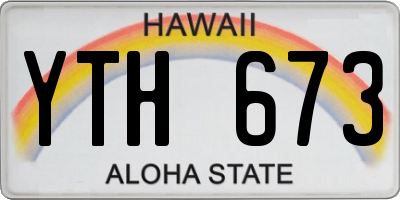 HI license plate YTH673
