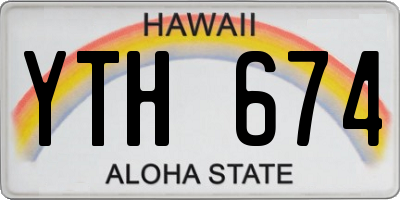 HI license plate YTH674