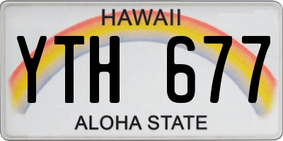 HI license plate YTH677