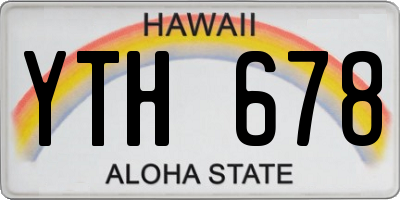 HI license plate YTH678