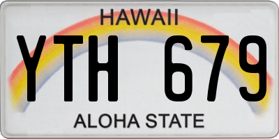 HI license plate YTH679