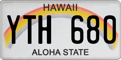 HI license plate YTH680