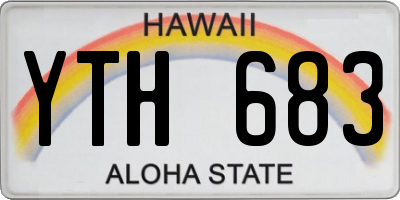 HI license plate YTH683
