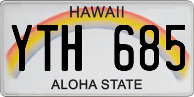 HI license plate YTH685