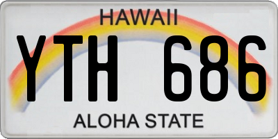 HI license plate YTH686