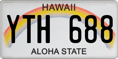 HI license plate YTH688